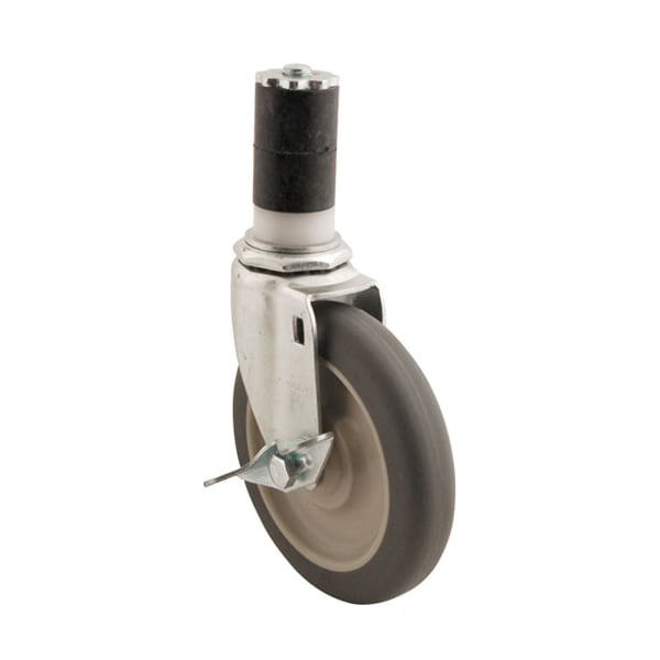 Caster, Stem , 5", W/Brk, Gry